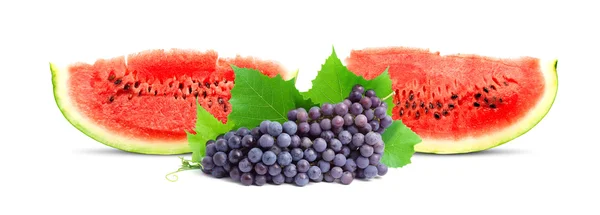 Watermelon and grape — Stock Photo, Image