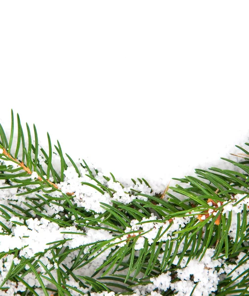 Marco de Navidad con nieve —  Fotos de Stock