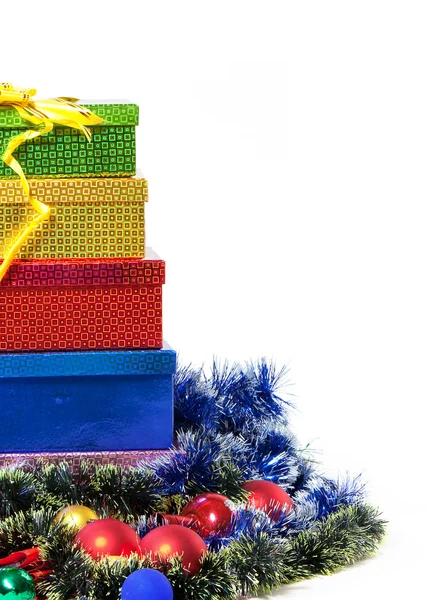 Noel dekorasyonu ve hediye — Stok fotoğraf