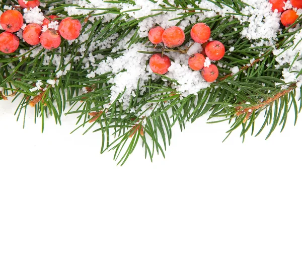 Weihnachtsrahmen mit Schnee — Stockfoto