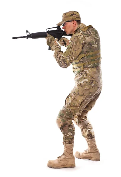 Soldat avec fusil — Photo