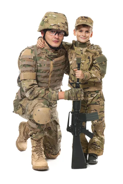 Military Father and Son — Stock Photo, Image