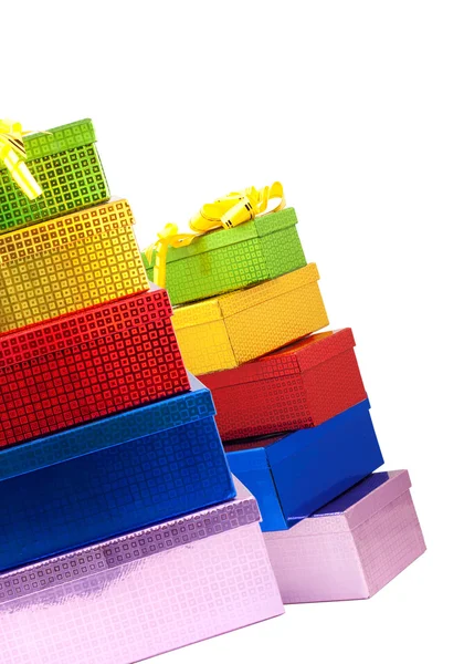 Kolorowe pudełka — Zdjęcie stockowe