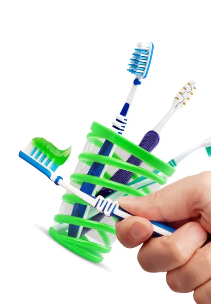 Toothbrush and toothpaste — Stock Photo, Image