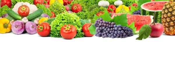 Farbenfrohes, gesundes frisches Obst und Gemüse — Stockfoto