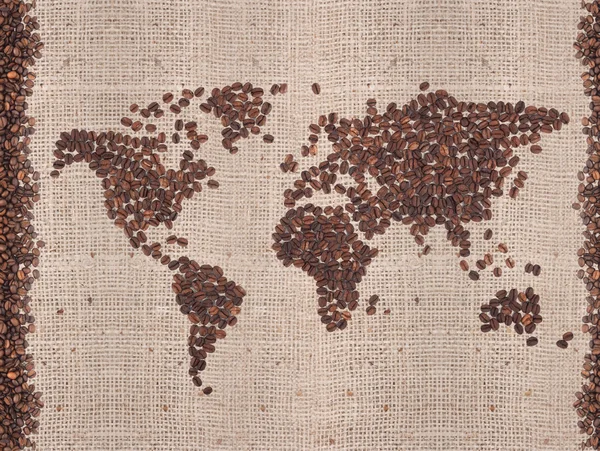 Mapa café — Fotografia de Stock