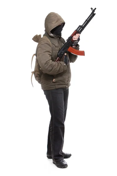 Terrorista con arma — Foto de Stock