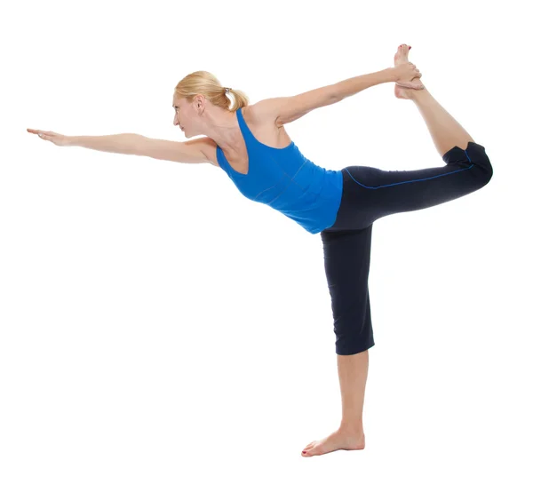 Praktykowanie jogi. młoda kobieta — Zdjęcie stockowe