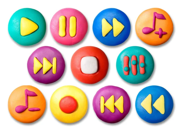 Child's plasticine buttons. — Stock Photo, Image