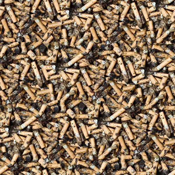 Seamless pattern of cigarettes butt. — Stock Photo, Image
