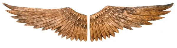 Дерев'яні крила ізольовані на білому тлі . — стокове фото