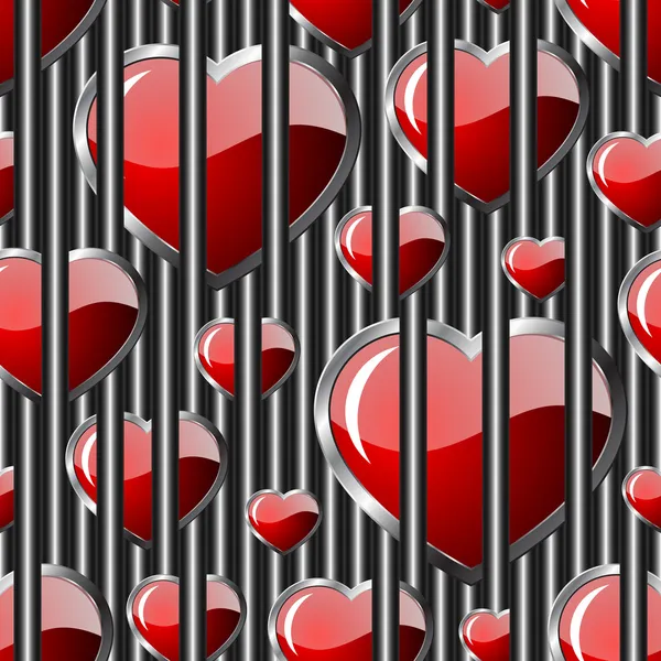 Hearts seamless pattern. — Stock Vector