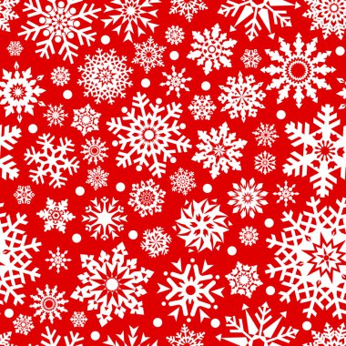 Snowflakes seamlessly pattern. clipart