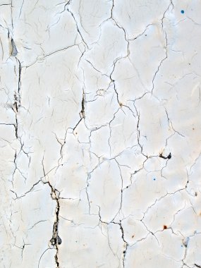 Crackle coating of white oil paint. clipart