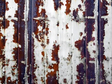 Grunge corrugated rusty metal surface. clipart
