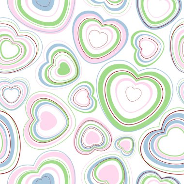 Hearts seamless pattern - vector background for continuous replicate. See more seamless patterns in my portfolio. clipart