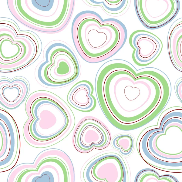 Hearts Seamless Pattern Vector Background Continuous Replicate See More Seamless — Stock Vector