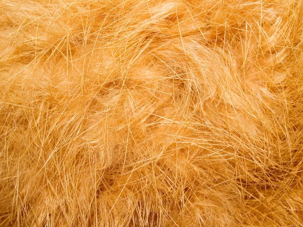 オレンジ毛皮クローズ アップ テクスチャ背景 — ストック写真