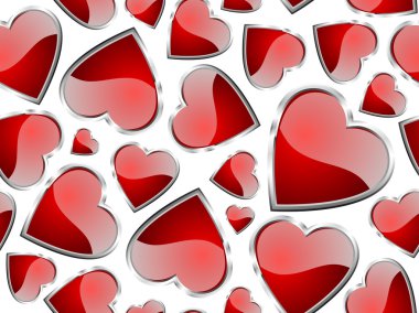 Hearts seamless pattern. clipart