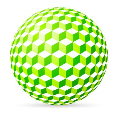 Spherical cubes. clipart