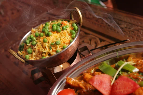 Stock image Rice with vegetables as a garnish