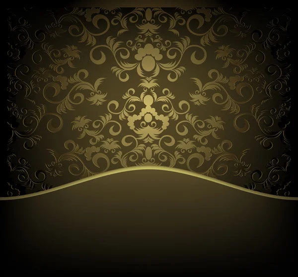 Vektor Dekorativen Design Hintergrund Mit Floralen Goldenen Ornament — Stockvektor