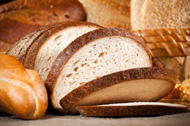 Fresh and soft tasty bread clipart