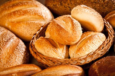 Fresh and soft tasty bread... clipart