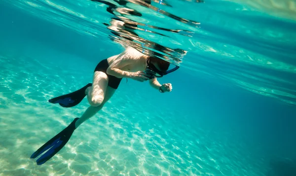 Snorkeler. Mar Vermelho — Fotografia de Stock