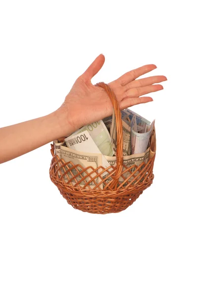 Bicurrency basket — Stock Photo, Image