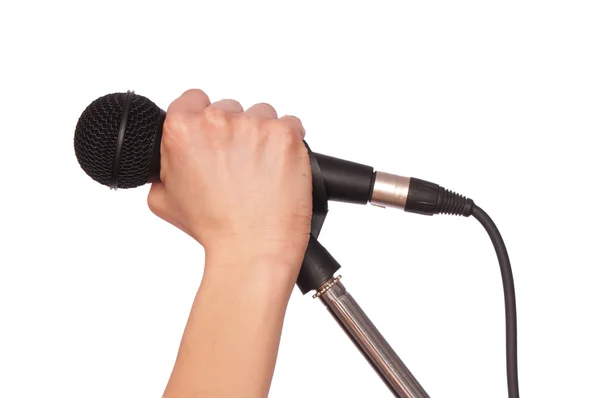 Black microphone — Stock Photo, Image
