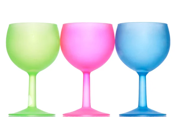 Colored wine glasses — Stock Photo, Image