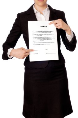 Features of the contract clipart