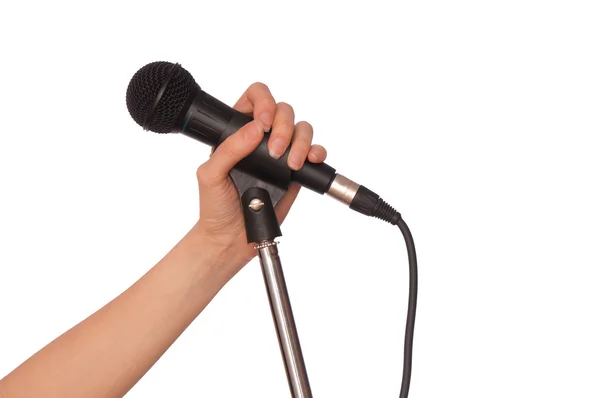Černé mikrofon — Stock fotografie