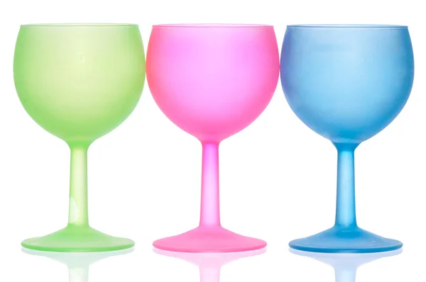 Gekleurde wijnglazen — Stockfoto