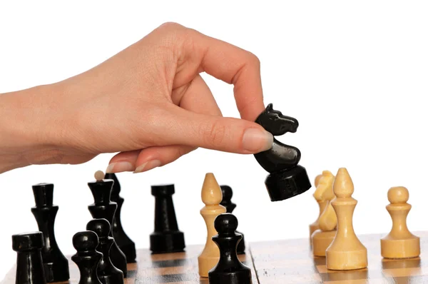 Schach spielen Stockbild