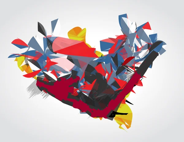 Ilustración Vectorial Corazón Explosión Abstracto — Archivo Imágenes Vectoriales