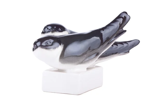 Estátua de porcelana de pássaros — Fotografia de Stock