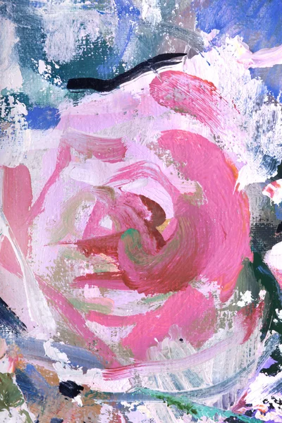 Rosa, fragmento da pintura — Fotografia de Stock