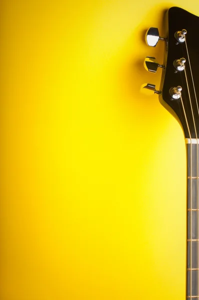 Music yellow background — Stock Photo, Image