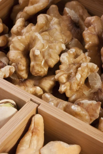 Nuts in a box. — Stock Photo, Image