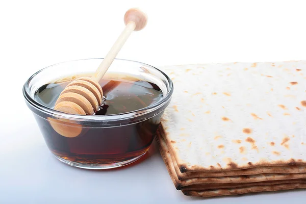 Honey and matsa — Stock Photo, Image