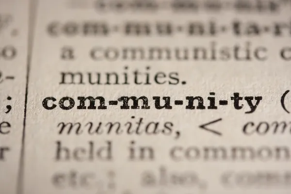 Slovo Společenství — Stock fotografie