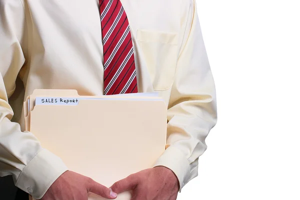 Man holding folders — Stock Photo, Image