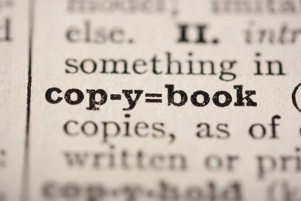 Copybook palabra — Foto de Stock