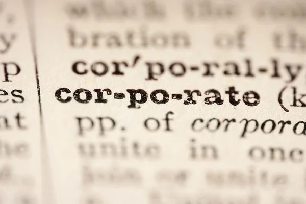 Слово корпоративних — стокове фото