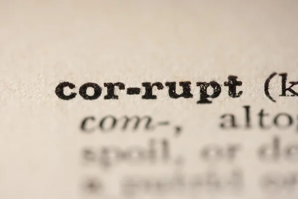 Palavra corrupta — Fotografia de Stock