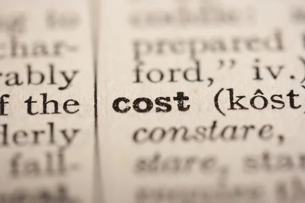 Woord kosten — Stockfoto