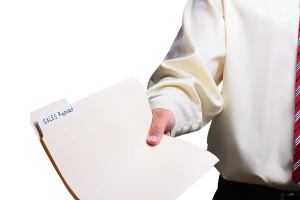 Man giving a folder — Stock Photo, Image