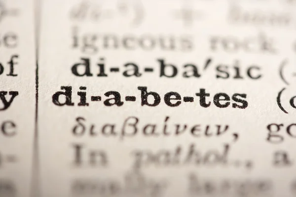 Palavra diabetes — Fotografia de Stock